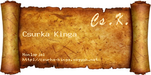 Csurka Kinga névjegykártya